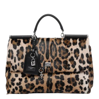 Dolce & Gabbana Leo Print My Sicily Handbag In Animal Print