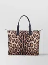Dolce & Gabbana Leo Print Rectangular Tote Handles