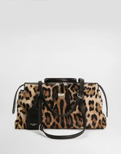 DOLCE & GABBANA LEO-PRINT VITTORIA BAG