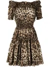 Dolce & Gabbana Leo Pront Dress In Brown