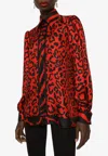 DOLCE & GABBANA LEOPARD AND ZEBRA-PRINT LONG-SLEEVED SHIRT,F5P45T GDBKS S9000