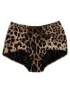 Dolce & Gabbana High-waisted Animal Print Briefs In Multicolor
