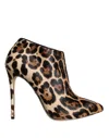 Dolce & Gabbana Brown Leopard Calf Fur Heels Ankle Boots Shoes In Brown