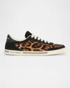 Dolce & Gabbana Printed Calf Hair Saint Tropez Light Sneakers In Brown