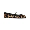 Dolce & Gabbana Multicolor Ballerinas In Cotton And Viscose With Leopard Print Women In Brown