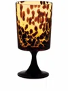 Dolce & Gabbana Weinglas Mit Leoparden-effekt In Yellow