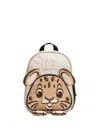 Dolce & Gabbana Leopard Face Backpack In White