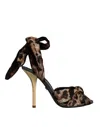 Dolce & Gabbana Brown Leopard Keira Heels Sandals Shoes In Brown