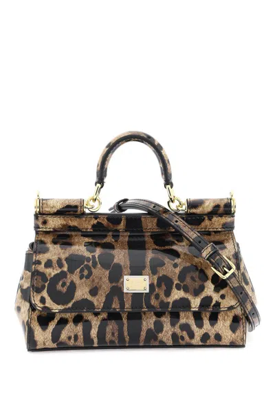 Dolce & Gabbana Leopard Leather Mini 'sicily' Bag In Multicolor