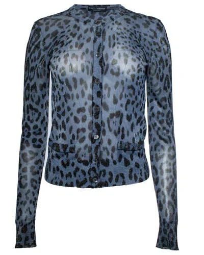Pre-owned Dolce & Gabbana Leopard Lurex Cardigan