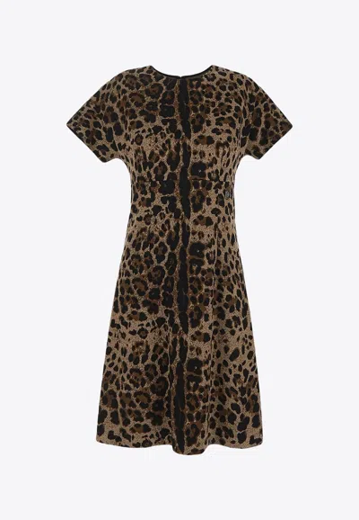 DOLCE & GABBANA LEOPARD MINI DRESS