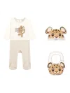 Dolce & Gabbana Leopard-motif Babygrow (set Of Three) In Neutral