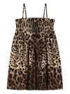 Dolce & Gabbana Leopard-print Poplin Dress In Animal Print
