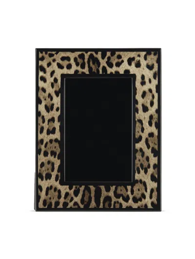 Dolce & Gabbana Leopard Photo Frame In Animal Print