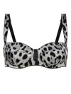 DOLCE & GABBANA LEOPARD-PRINT BALCONETTE BRA