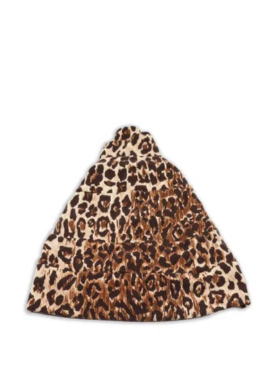 Pre-owned Dolce & Gabbana Leopard-print Beanie