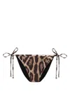 Dolce & Gabbana Brown Polyamide Blend Bikini Bottoms Women In Brown