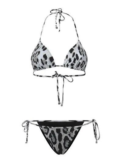 DOLCE & GABBANA LEOPARD PRINT BIKINI SET