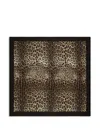 Dolce & Gabbana Leopard-print Black-trimmed Throw In Brown