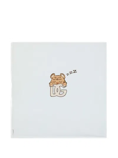 Dolce & Gabbana Leopard-print Blanket In Red