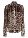 Dolce & Gabbana Leopard-print Blouse In Multi
