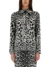 Dolce & Gabbana Leopard Print Silk Satin Shirt