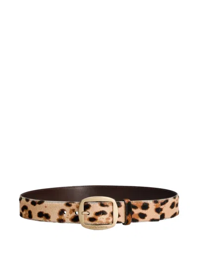 DOLCE & GABBANA LEOPARD-PRINT BUCKLE BELT