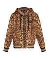 Dolce & Gabbana Leopard-print Cotton Hoodie In Multicolor