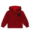 Dolce & Gabbana Leopard-print Hoodie In Red