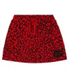 Dolce & Gabbana Logo-detail Leopard-print Skirt In Leo Nero Fdo Rosso