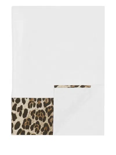 Dolce & Gabbana Satinlaken Mit Leoparden-print (300cm X 300cm) In Animal Print