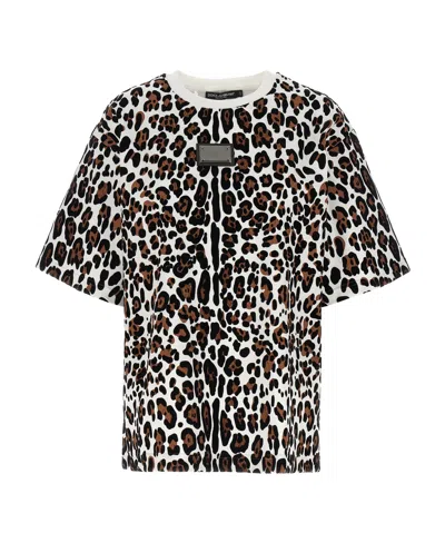 DOLCE & GABBANA DOLCE  GABBANA LOGO PLAQUE CREWNECK T-SHIRT