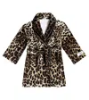 Dolce & Gabbana Bademantel Aus Baumwollfrottee In Leo New