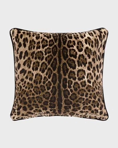 Dolce & Gabbana Leopard-print Cushion In Misceleo
