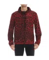 Dolce & Gabbana Men's Leopard Wind-resistant Hooded Jacket In Red