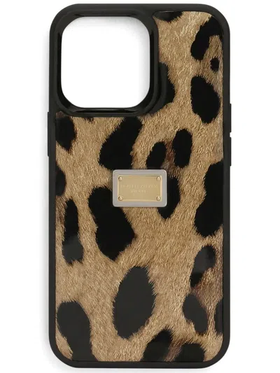 Dolce & Gabbana Leopard-print Iphone 13 Pro Case In Black