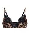 Dolce & Gabbana Leopard Print Silk-blend Briefs In Black