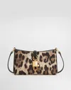 Dolce & Gabbana Leopard-print Lock Shoulder Bag In Blue