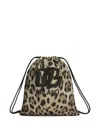 Dolce & Gabbana Leopard-print Logo Backpack In Multi