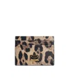 Dolce & Gabbana Leopard-print Logo-plaque Cardholder In Animal Print