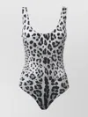Dolce & Gabbana Leopard Print Olympic One-piece Swimsuit