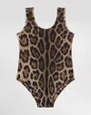 Dolce & Gabbana Leopard-pattern Swimsuit In Animal Print