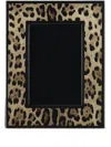 Dolce & Gabbana Leopard-print Photo Frame In Black