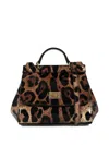 Dolce & Gabbana Leopard-print Polished Calfskin Sicily Handbag
