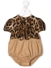 Dolce & Gabbana Leopard Print Body In Brown