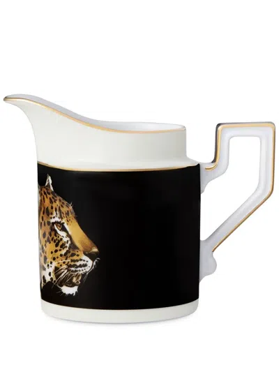 Dolce & Gabbana Leopard-print Porcelain Creamer In Black