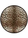 Dolce & Gabbana Porzellanteller Mit Leoparden-print In Black