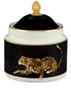 Dolce & Gabbana Zuckerdose Mit Leoparden-print In Black