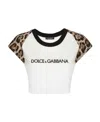 Dolce & Gabbana Leopard Print Round-necked T-shirt In White