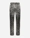 Dolce & Gabbana Lounge-hose Aus Seide Mit Animal-print In Print